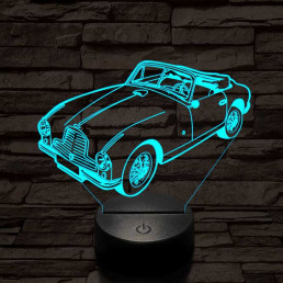 Old timer cabrio 7 színű 3D led lámpa