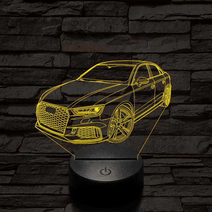 Audi RS3 Sedan 2018 7 színű 3D led lámpa
