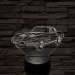Chevrolet Corvette C2 7 színű 3D led lámpa