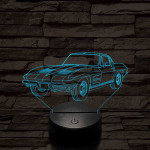Chevrolet Corvette C2 7 színű 3D led lámpa