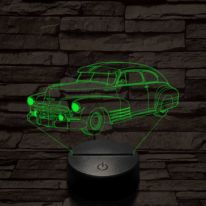 Chevrolet-Fleetline-Aerosedan 7 színű 3D led lámpa