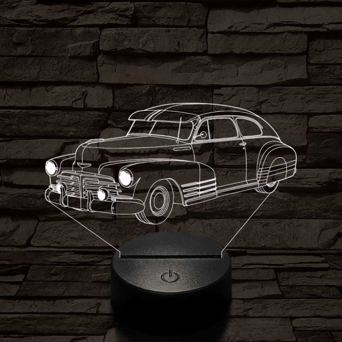 Chevrolet-Fleetline-Aerosedan 7 színű 3D led lámpa