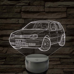Volkswagen Golf 4 - 7 színű 3D led lámpa