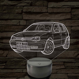 Volkswagen Golf 4 - 7 színű 3D led lámpa
