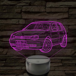 Volkswagen Golf 4 - 7 színű 3D led lámpa