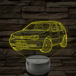 Volkswagen Golf 4 - 7 színű 3D led lámpa