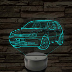 Volkswagen Golf 4 - 7 színű 3D led lámpa