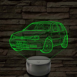 Volkswagen Golf 4 - 7 színű 3D led lámpa