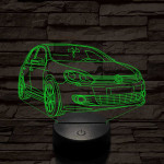 Volkswagen Golf Mk6 7 színű 3D led lámpa