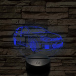 Volkswagen GTi 7 színű 3D led lámpa