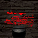 Volkswagen pár 7 színű 3D led lámpa