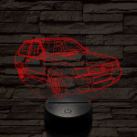 Volkswagen polo 7 színű 3D led lámpa