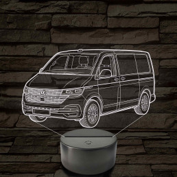 Volkswagen T6 kisbusz 7 színű 3D led lámpa