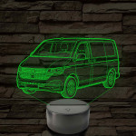 Volkswagen T6 kisbusz 7 színű 3D led lámpa