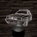 Volkswagen Turbo-dízel 7 színű 3D led lámpa