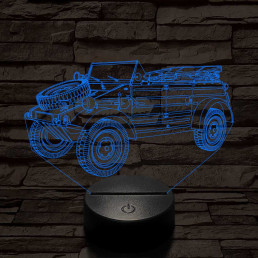 Volkswagen kétéltű gyalogsági jármű 7 színű 3D led lámpa