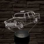 Checker A8-as taxi 7 színű 3D led lámpa