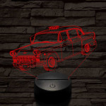 Checker A8-as taxi 7 színű 3D led lámpa