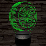 Abroncs felnivel 3 7 színű  3D led lámpa