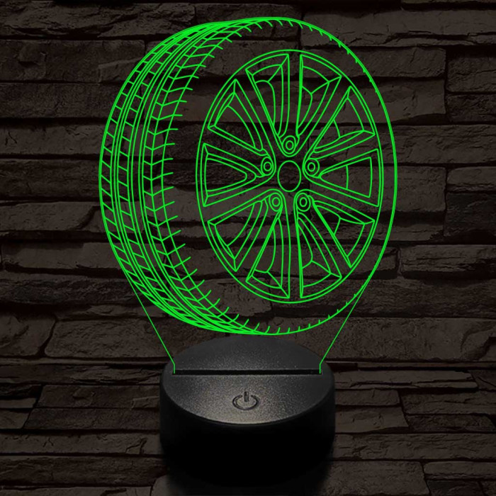 Abroncs felnivel 3 7 színű  3D led lámpa