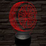 Abroncs felnivel 3 7 színű  3D led lámpa