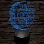 Abroncs felnivel 3 7 színű  3D led lámpa