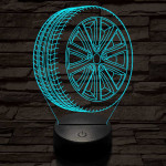 Abroncs felnivel 3 7 színű  3D led lámpa
