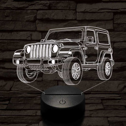 Jeep Wrangler Rubicon 7 színű 3D led lámpa