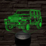 Jeep Wrangler Rubicon 7 színű 3D led lámpa
