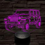Jeep Wrangler Rubicon 7 színű 3D led lámpa