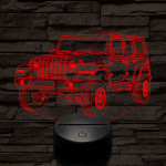 Jeep Wrangler Rubicon 7 színű 3D led lámpa