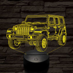 Jeep Wrangler Rubicon 7 színű 3D led lámpa