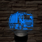 Kukásautó jobb 7 színű 3D led lámpa