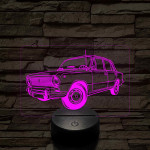 Lada 1200 7 színű 3D led lámpa – Klasszikus autórajongóknak