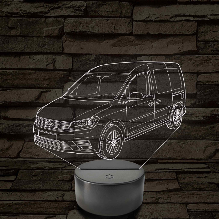 VW Caddy  7 színű 3D led lámpa