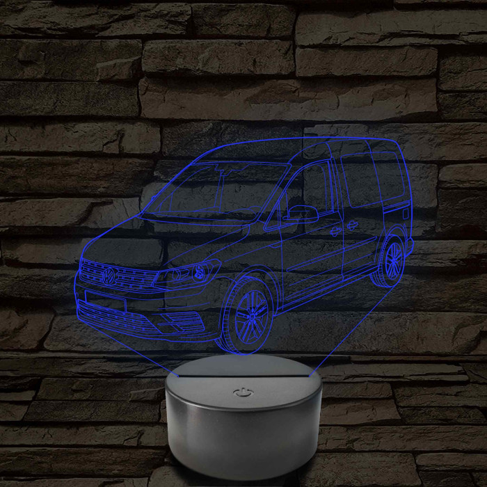 VW Caddy  7 színű 3D led lámpa