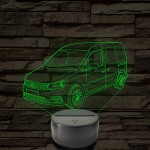 VW Caddy  7 színű 3D led lámpa