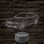 Klasszikus Coupé 2002-es 7 színű 3D led lámpa
