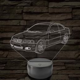 Klasszikus Coupé 2002-es 7 színű 3D led lámpa