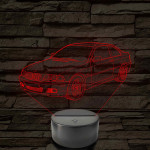 Klasszikus Coupé 2002-es 7 színű 3D led lámpa