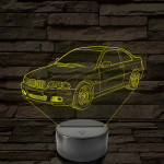 Klasszikus Coupé 2002-es 7 színű 3D led lámpa