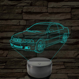 Klasszikus Coupé 2002-es 7 színű 3D led lámpa