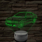 Klasszikus Coupé 2002-es 7 színű 3D led lámpa