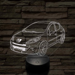 Peugeot 207 LED Lámpa – Egyedi rendszámmal gravírozható