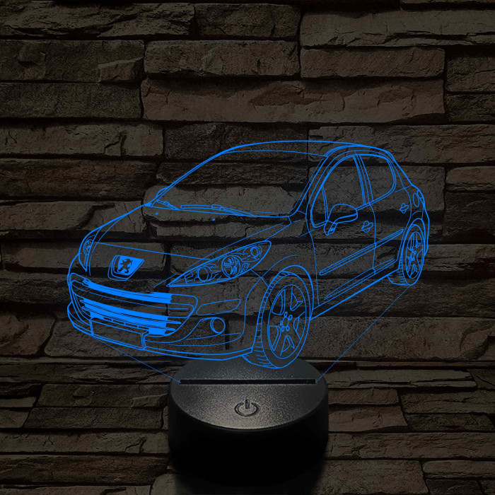 Peugeot 207 LED Lámpa – Egyedi rendszámmal gravírozható