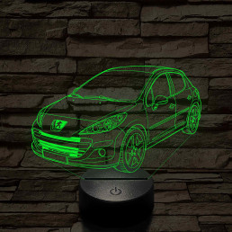 Peugeot 207 LED Lámpa – Egyedi rendszámmal gravírozható