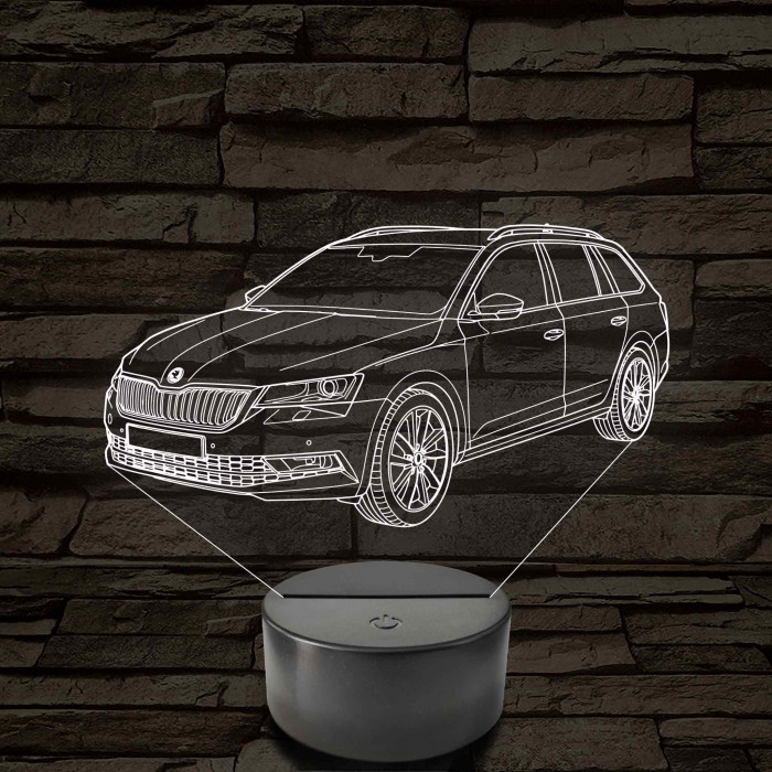 Skoda Octavia Combi LED Lámpa – Egyedi rendszámmal gravírozható