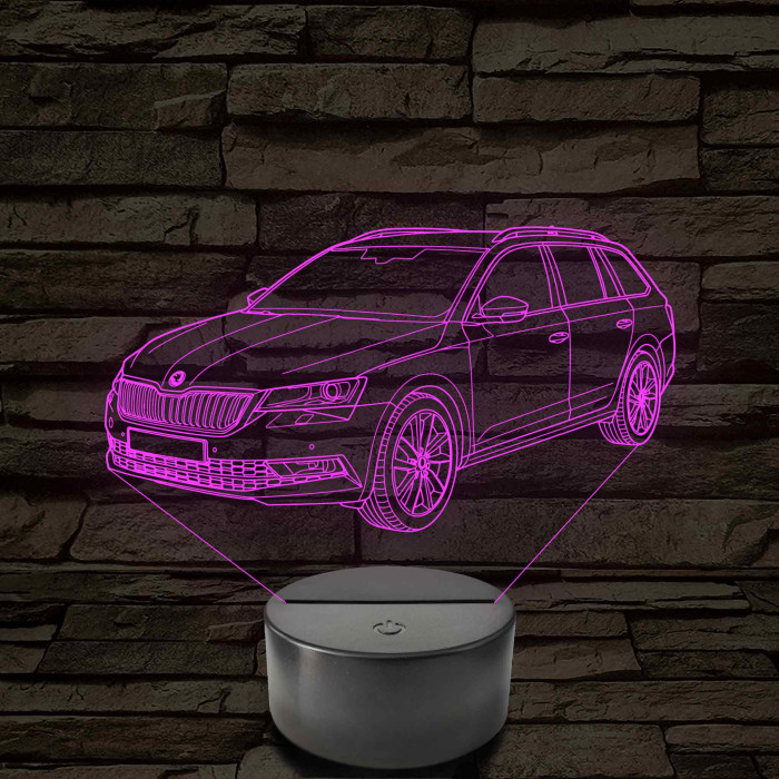 Skoda Octavia Combi LED Lámpa – Egyedi rendszámmal gravírozható