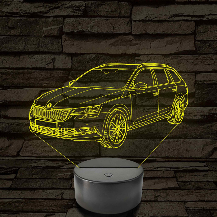 Skoda Octavia Combi LED Lámpa – Egyedi rendszámmal gravírozható