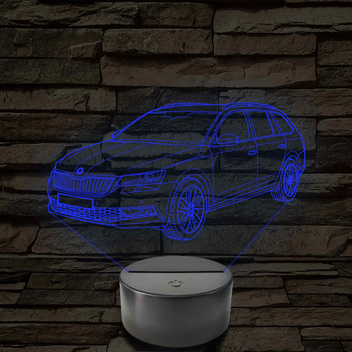 Skoda Octavia Combi LED Lámpa – Egyedi rendszámmal gravírozható